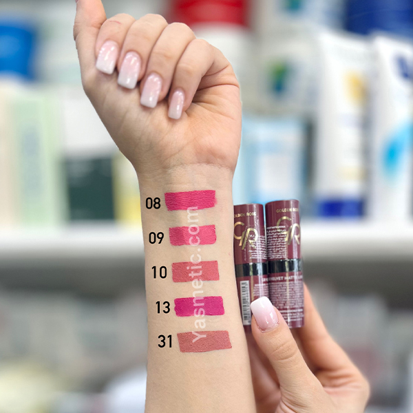 رژلب مات مخملی گلدن رز Golden Rose Velvet Matte Lipstick