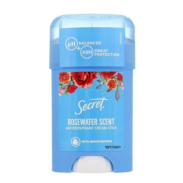 مام کرمی زنانه گل رز سکرت Rosewater Scent Antiperspirant Cream Stick 48H
