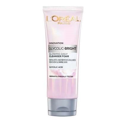 فوم شستشو لایه بردار ضد لک و روشن کننده لورآل Loreal Glycolic Bright Peeling Jel

