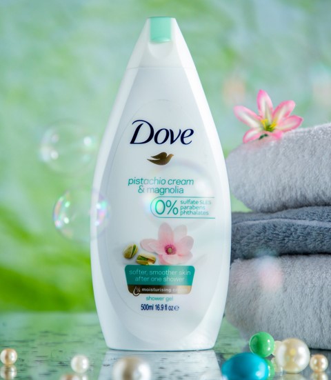 شامپو بدن عصاره پسته و گل مگنولیا داو Dove Pistachio Cream Magnolia Body Wash 500Ml - Image 3