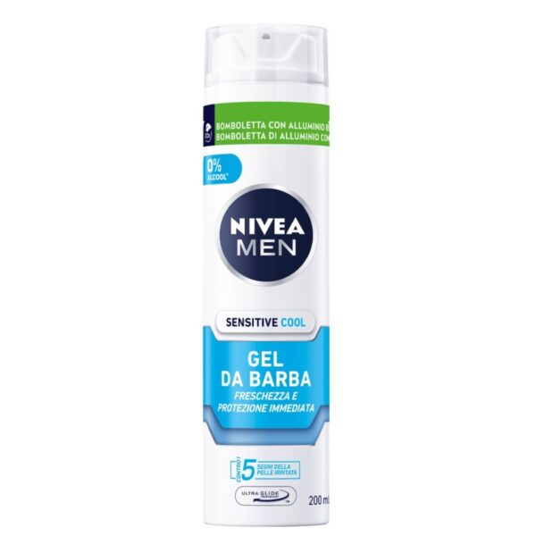 ژل اصلاح ضد حساسیت خنک کننده نیوا  Nivea Sensetive Cool Gel Beard 200 Ml