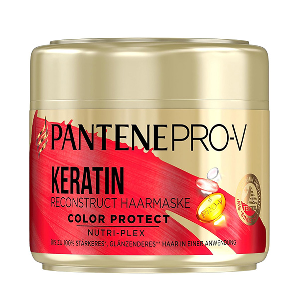 ماسک مو کراتینه موهای رنگ شده پنتن Pantene Pro V Miracles Keratin Color Protect Hair Mask 300Ml