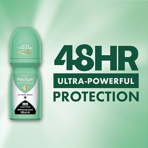 مام رول زنانه کلیر فرش میچام Mitchum Clear Fresh Roll On Deodorant 100Ml
