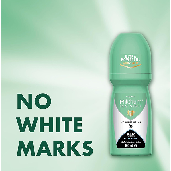 مام رول زنانه کلیر فرش میچام Mitchum Clear Fresh Roll On Deodorant 100Ml