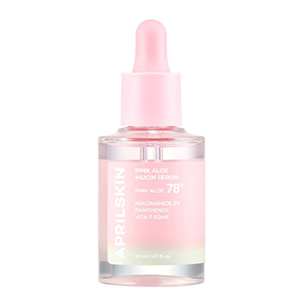 سرم نیاسینامید و پانتنول آپریل اسکین April Skin Pink Aloe Mucin Serum 30Ml