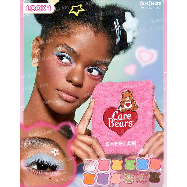 پالت سایه 12 رنگ خرس های مهربون شیگلم Sheglam Care Bears Eyeshadow 12 Colors