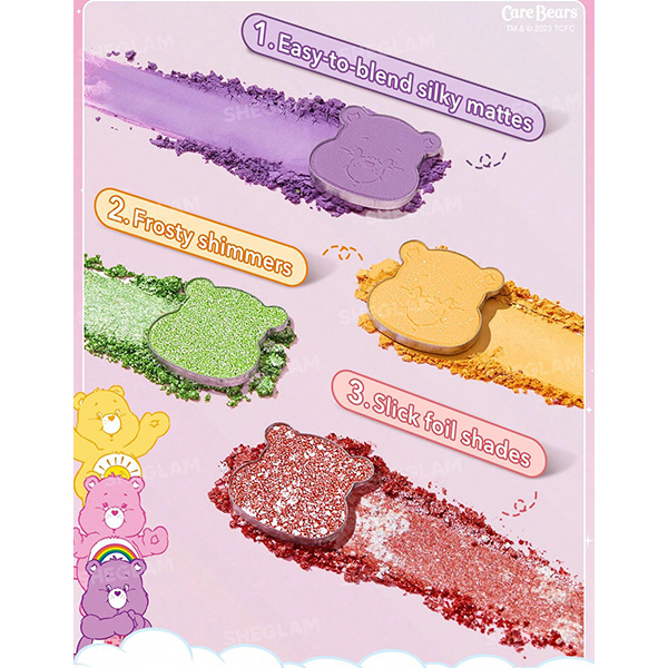 پالت سایه 12 رنگ خرس های مهربون شیگلم Sheglam Care Bears Eyeshadow 12 Colors