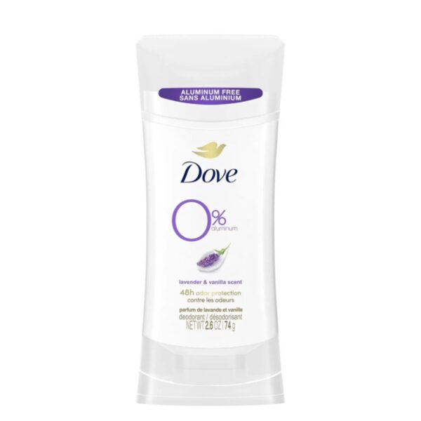 مام صابونی زنانه آلومینیوم 0% لوندر داو Dove Aluminum Free Lavender & Vanila Scent Deodorant Stick 74g - Image 3
