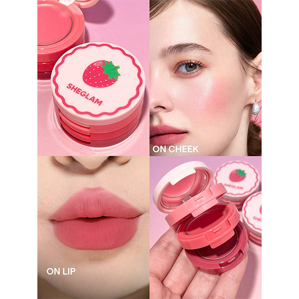 رژ لب و رژگونه 3 طبقه استرابری ویرل شیگلم