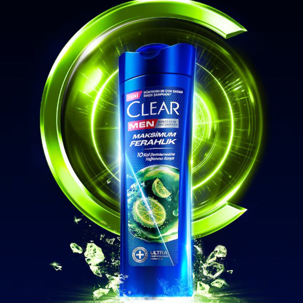 شامپو مردانه ضد شوره و کنترل چربی لیمو کلیر Clear Men Maksimum Ferahlik Shampoo 350Ml - Image 2