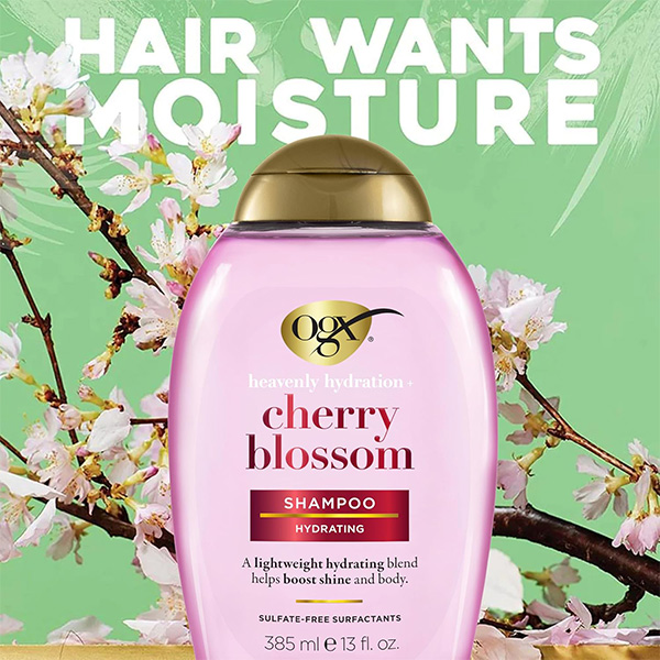 شامپو آبرسان شکوفه گیلاس او جی ایکس Ogx Cherry Blossom Hydrating Shampoo 385Ml - Image 2