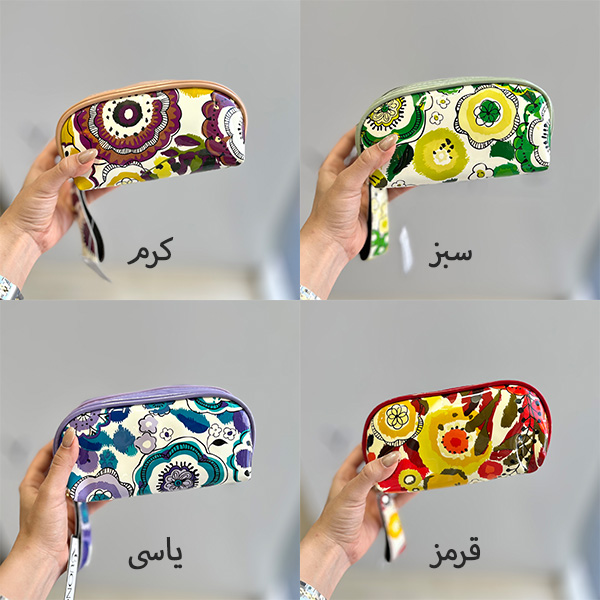 کیف آرایشی ورنی گلدار کوچک بونو