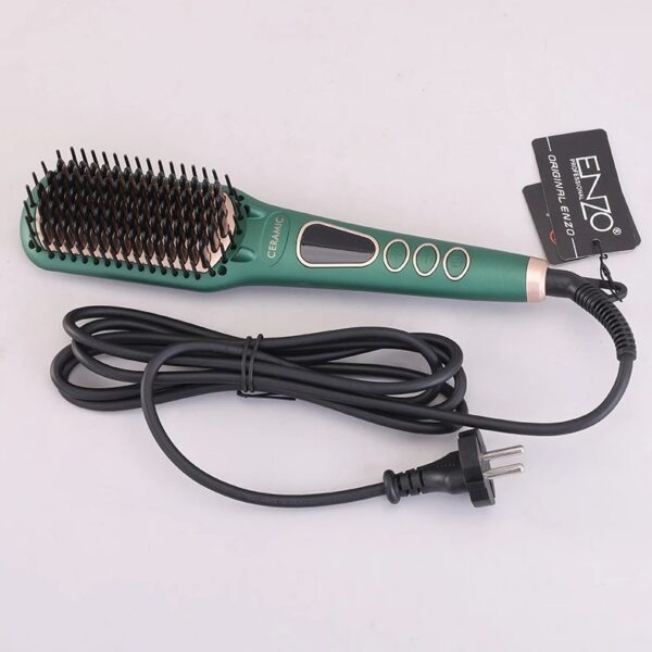 برس حرارتی دیجیتال درجه دار مدل 4105 انزو 4105 Enzo Hot Straightening Brush - Image 2