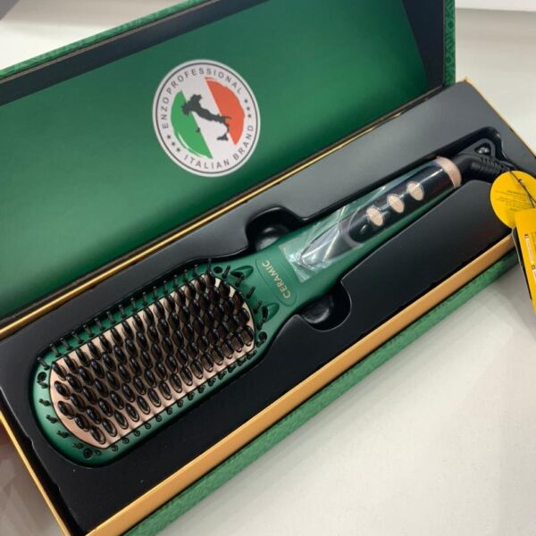 برس حرارتی دیجیتال درجه دار مدل 4105 انزو 4105 Enzo Hot Straightening Brush - Image 4