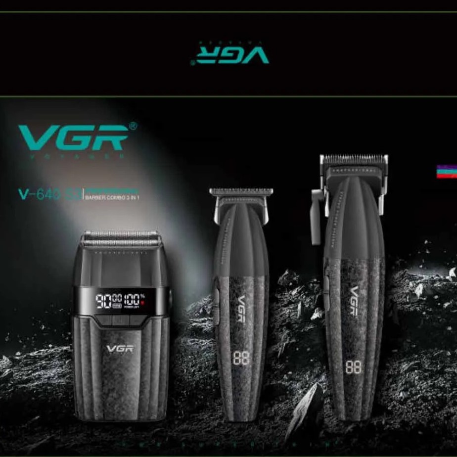 ست خط زن و حجم زن و شیور مدل V640 وی جی آر Vgr Hair Clipper & Trimmer Set V640 S3 - Image 3