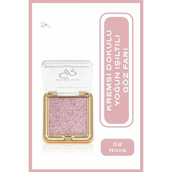 سایه تک رنگ گلیتر گلو گلدن رز Golden Rose Glitter Glow - Image 5
