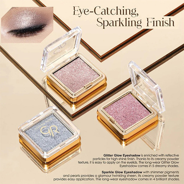 سایه تک رنگ اسپارکل گلو گلدن رز Golden Rose Sparkel Glow Eyeshadow - Image 8
