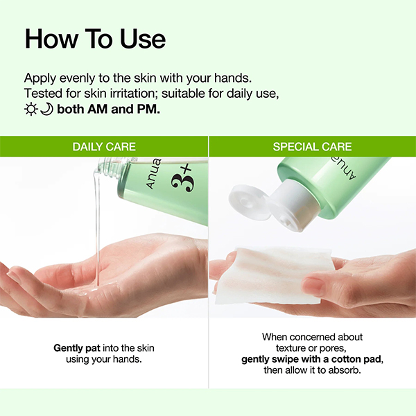 تونر آزلائیک اسید آنوا Anua Azelaic Acid 3 + Cica 250Ml - Image 5