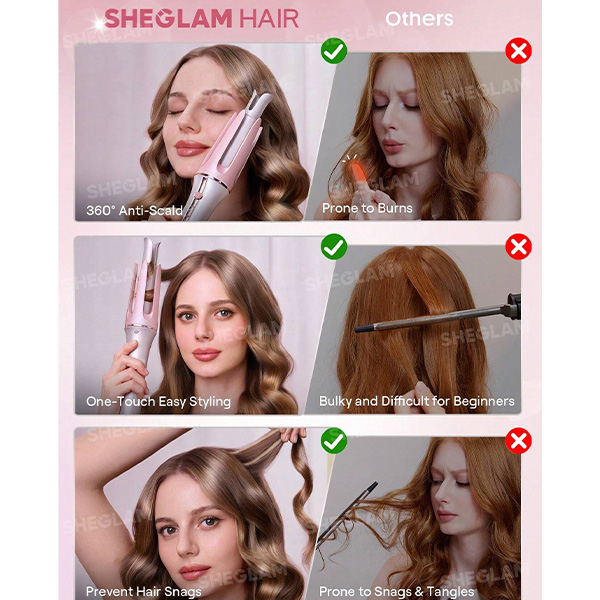 فر کننده مو جادويی کرلی شيگلم Sheglam Cupids Charm One Touch Instant Curler - Image 6