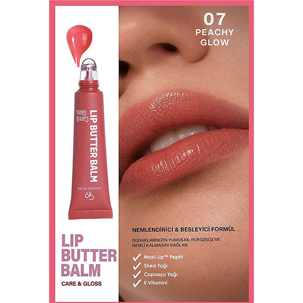 لیپ باتر بالم تیوپی گلدن رز Golden Rose Lip Butter Balm Care & Gloss 13.5M - Image 8