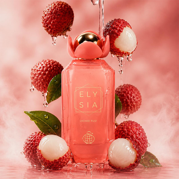 ادو پرفیوم زنانه الیسیا لیچی فیز فرگرانس ورد Fragrance World Elysia Lychee Fizz edp 100Ml - Image 7