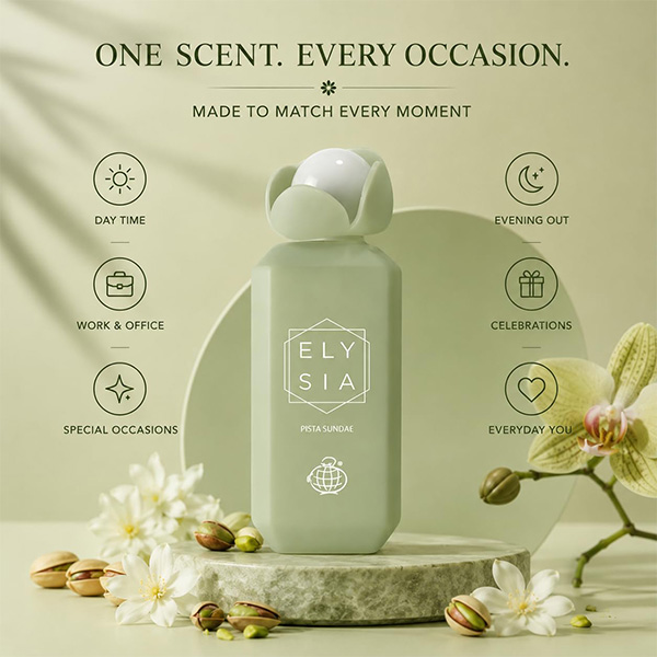 ادو پرفیوم زنانه الیسیا پیستا ساندی فرگرانس ورد Fragrance World Elysia Pista Sundae edp 100Ml - Image 6