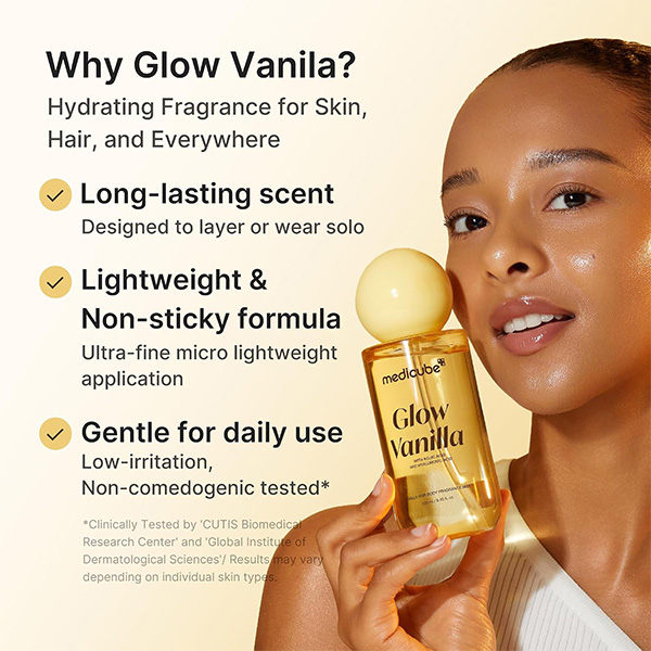 میست خوشبو کننده مو و بدن گلو وانیلا مدی کیوب Medicube Vanilla Hair Body Fragrance Mist 100Ml - Image 6