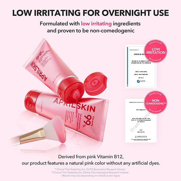 ماسک شب نیاسینامید آپریل اسکین April Skin Txa Purity 99% Niacinamide Night Wrapping Mask 80Ml - Image 2