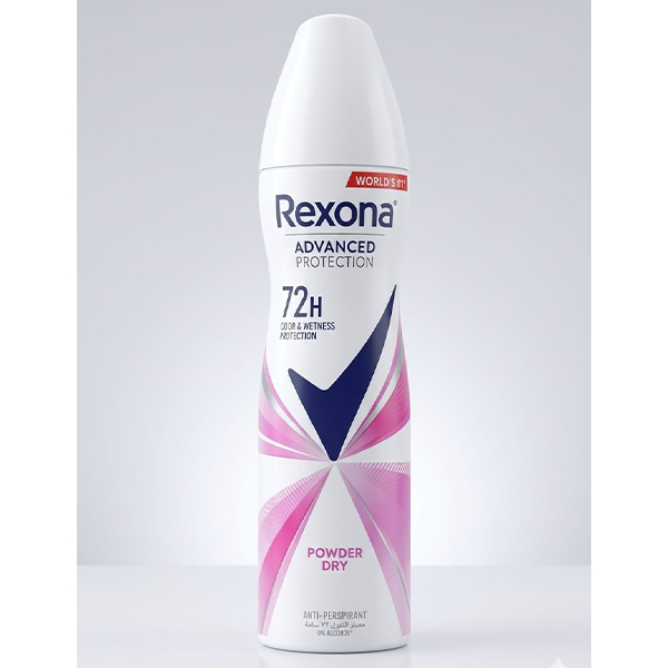 اسپری بدن زنانه پاودر درای رکسونا Rexona Powder Dry Spray 72h 200Ml - Image 2