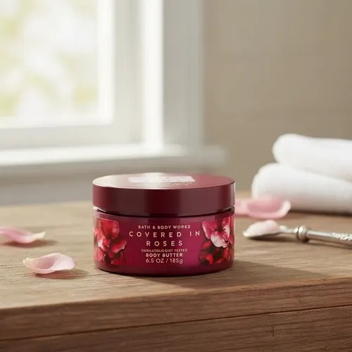 کره بدن کاور این رز بث اند بادی ورکس Bath & Body Woks Body Butter Covered In Roses 185g - Image 4