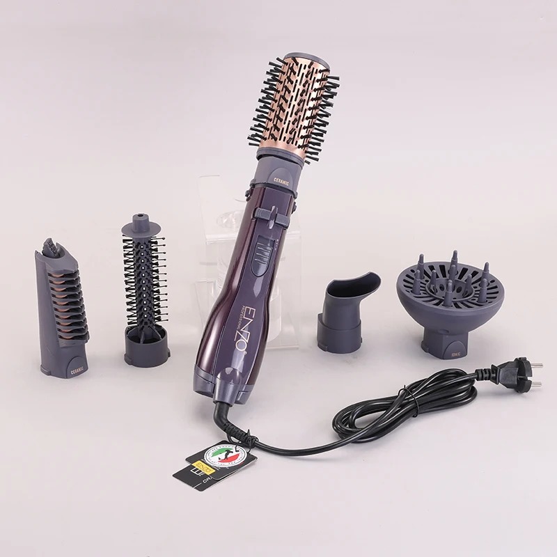 انزو سشوار چرخشی دیفیوزر دار مشکی 4136 enzo nano brush en 4136 - Image 3