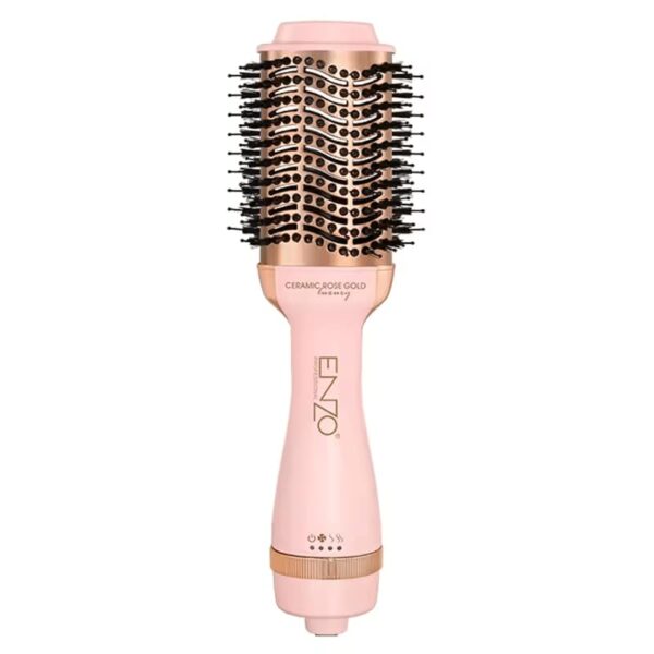 انزو سشوار برس ثابت صورتی Enzo Pro Rose Gold Dryer Brush EN-6209 - Image 2