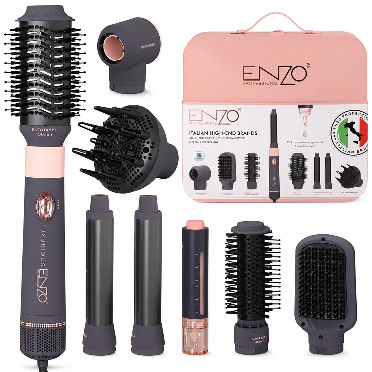 انزو سشوار 7کاره 4133 پرو مکس صوتی enzo air control professional en 4133 pro max