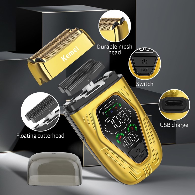 کمی شیور طلایی مدل km t360 Kemei professional man's shaver km t360 - Image 3