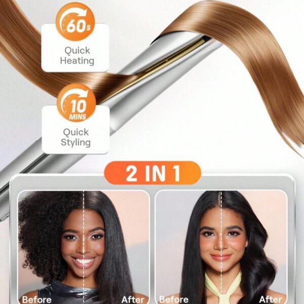 اتو مو و فر کننده دو کاره سایز 25 شیگلم Sheglam Sleek Chic Twist Kiss Flat Iron 25mm - Image 2