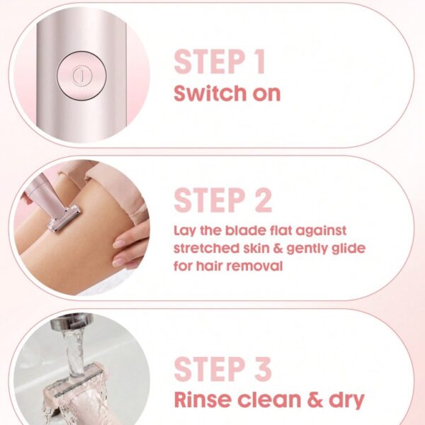 ماشین اصلاح بدن بانوان تک تیغ شیگلم Shegalm Hair Smooth Moves Single Blade Electric Razor - Image 3