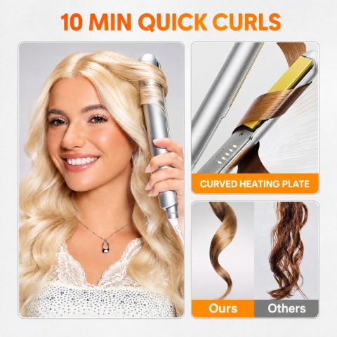 اتو مو سایز 25 شیگلمSheglam Sleek Chic Insta Heat Straight Styler 25mm - Image 3