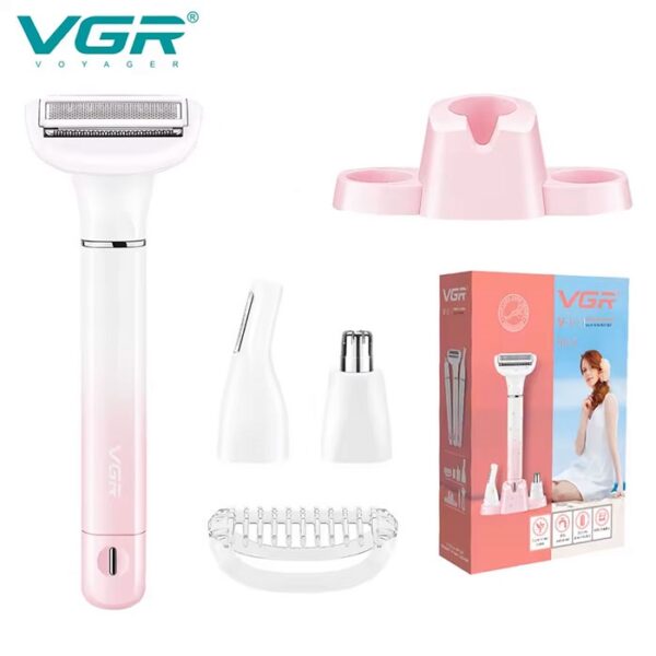 شیور بانوان 3 کاره مدل v-611 وی جی آر Vgr Ladye Shaver Set 3 In 1 v-611 - Image 3