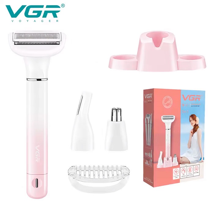شیور بانوان 3 کاره مدل v-611 وی جی آر Vgr Ladye Shaver Set 3 In 1 v-611 - Image 3