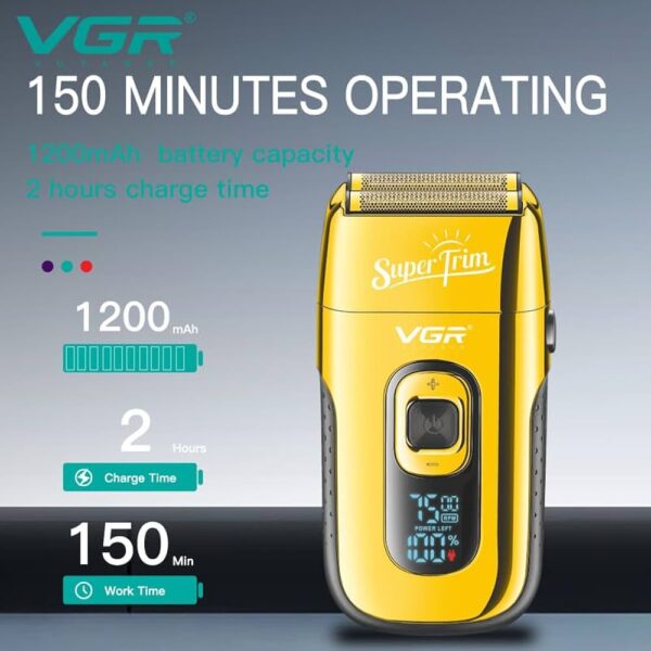 شیور و خط زن وی جی ار مدل V-332 طلایی سوپر تریم VGR Super Trim Shaver V-332 - Image 2