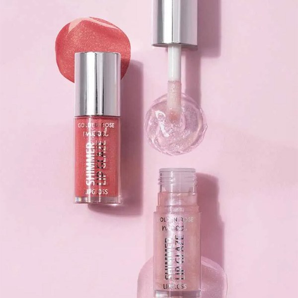لیپ گلاس شیمر گلیز گلدن رز Golden Rose Shimmer Lip Glaze - Image 5