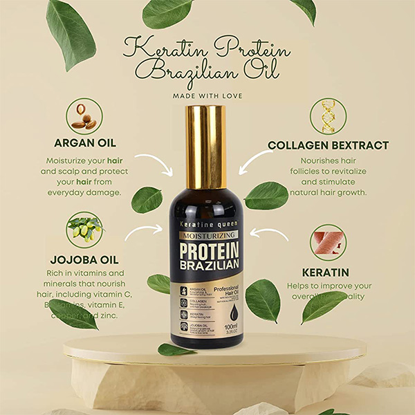 روغن مو پروتئین برزیلی کراتین کویین