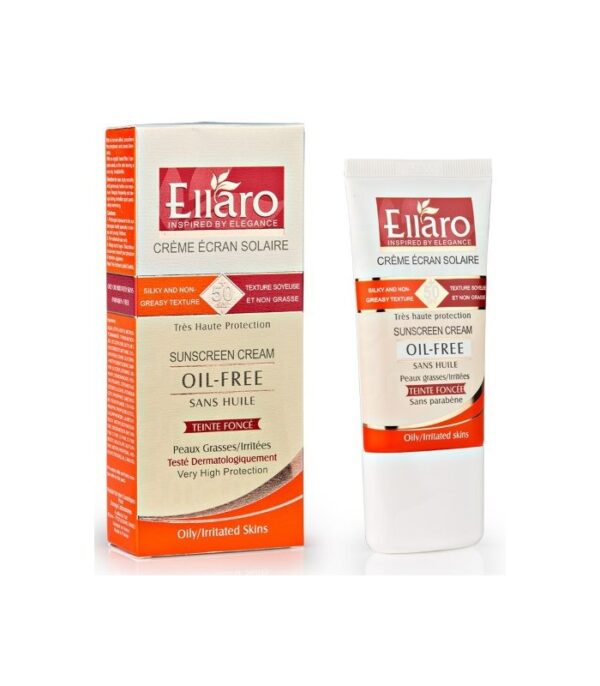ضد آفتاب رنگی فاقد چربی پوست چرب الارو Ellaro Oil Free Sunscreen Cream