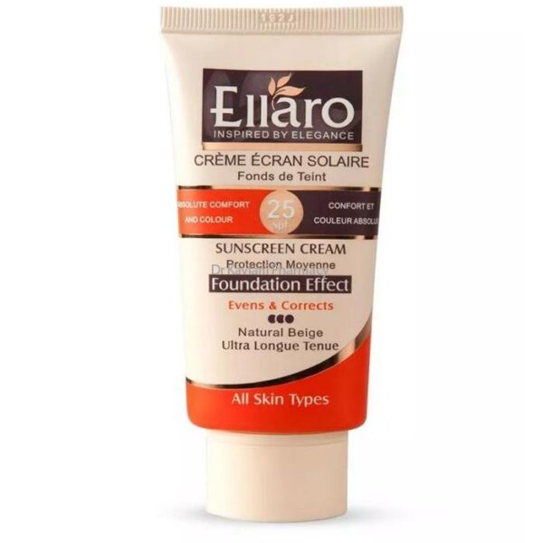 کرم پودر حاوی ضد آفتاب انواع پوست الارو Ellaro Sunscreen Cream For All Skin Types SPF25