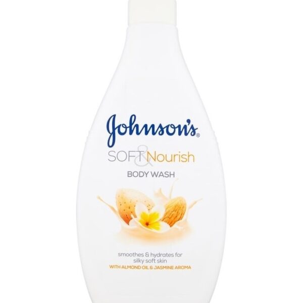 شامپو بدن بادام و گل یاس جانسون Johnsons Soft and Nourish Almond Oil and Jasmine Body Wash