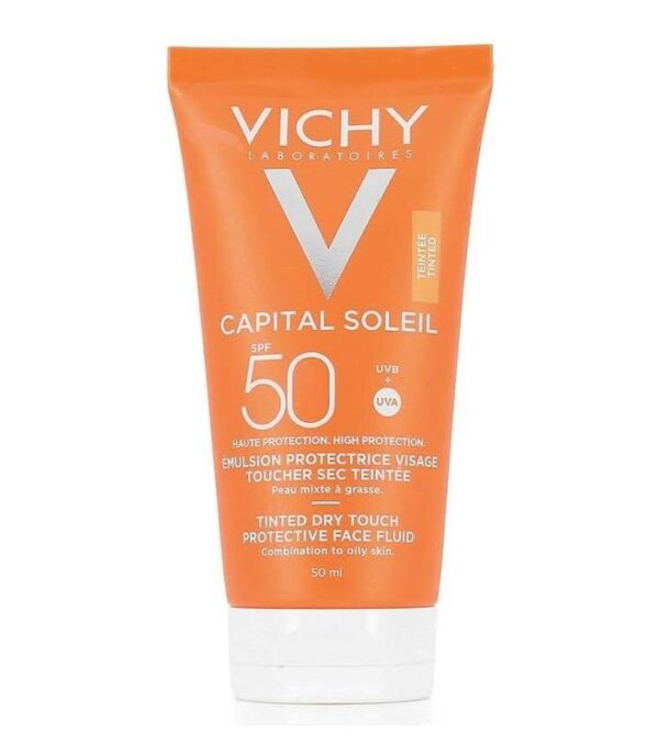 ضد آفتاب رنگی پوست چرب درای تاچ ویشی Vichy BB Dry Touch SPF50⁺ Fluid