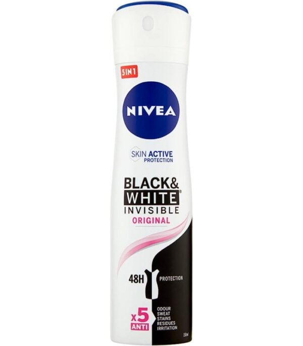 اسپری ضد تعریق زنانه بلک اند وایت نیوا مدل Nivea Anti Transpirant Black & White Invisibe Orginal