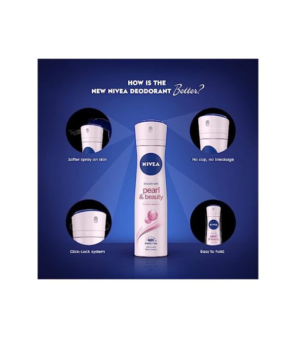 اسپری ضد تعریق زنانه نیوا مدل Nivea Pearl & Beauty Deodorant