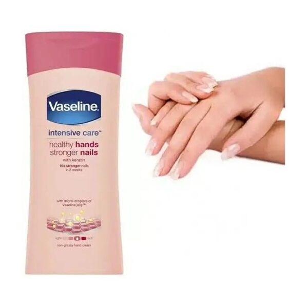 کرم مرطوب کننده دست و ناخن وازلین Vaseline Intensive Care Healthy Hands & Strong Nails 200ml