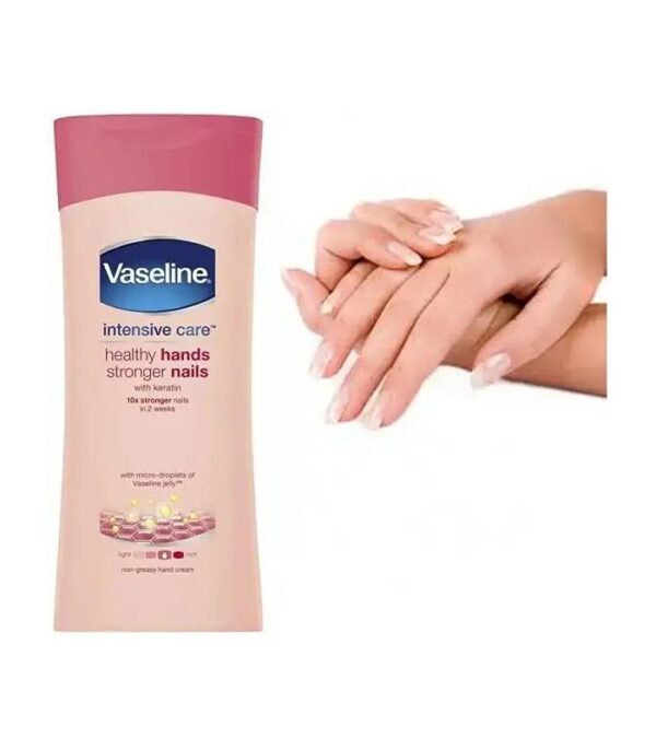 کرم مرطوب کننده دست و ناخن وازلین Vaseline Intensive Care Healthy Hands & Strong Nails 200ml